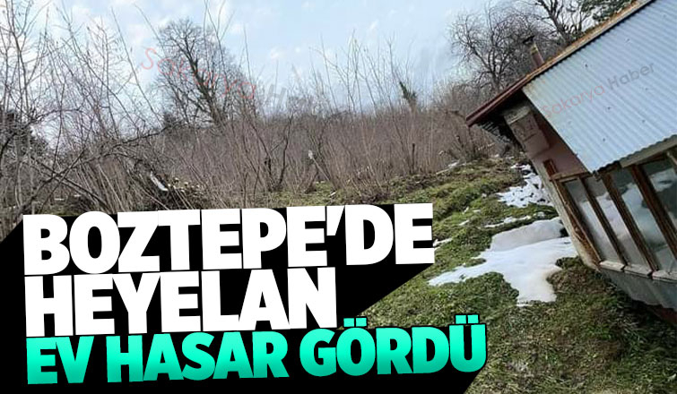 Boztepe'de heyelan ev boşaltıldı
