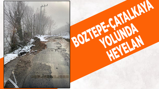 Boztepe'de heyelan