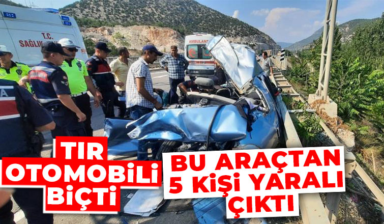 Bu araçtan 5 kişi yaralı çıktı