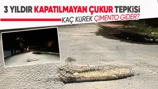 Bu çukur 3 yıldır kapatılmayı bekliyor
