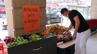 Bu da askıda meyve ve sebze