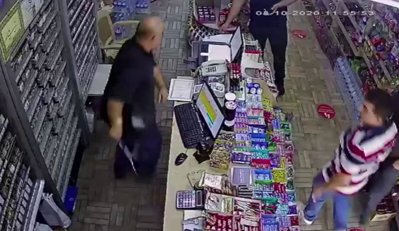 Büfede dehşet anları kamerada