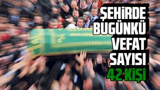 Bugünkü vefat sayısı 42 kişi