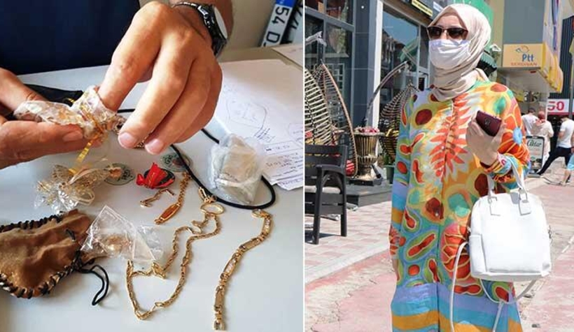Bulduğu altın ve para dolu çantayı polise teslim etti