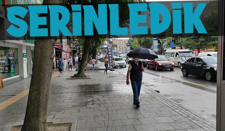 Bunaltıcı sıcaklık yerini yağmura bıraktı