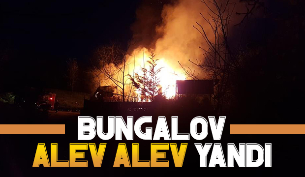 Bungalov ev alevlere teslim oldu