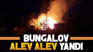 Bungalov ev alevlere teslim oldu