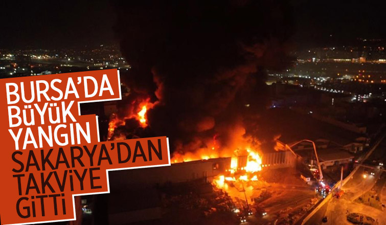 Bursa'da tekstil fabrikası yanıyor; Sakarya'dan takviye gitti
