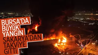 Bursa'da tekstil fabrikası yanıyor; Sakarya'dan takviye gitti