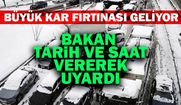 Büyük kar fırtınası geliyor