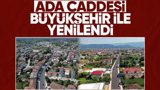 Büyükşehir Ada Caddesini yepyeni bir yüze kavuşturdu