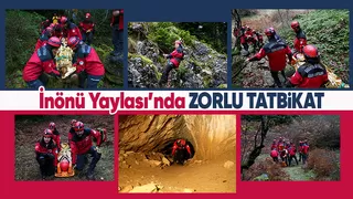 Büyükşehir arama kurtarma ekibinden yaylada tatbikat