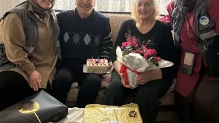 Büyükşehir ekipleri 65 yıllık evliliğin yıldönümüne şahit oldu