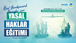 Büyükşehir engelsiz yürekleri bu eğitime davet ediyor