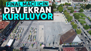 Büyükşehir finale gidemeyenler için dev ekran kuruyor