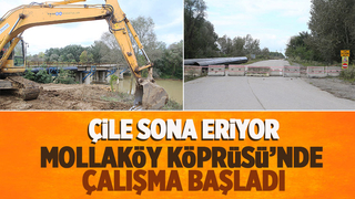 Büyükşehir Mollaköy Köprüsü’nde işleme başladı