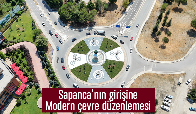 Büyükşehir Sapanca’nın zarafetini misafirlerin giriş kapısına işledi