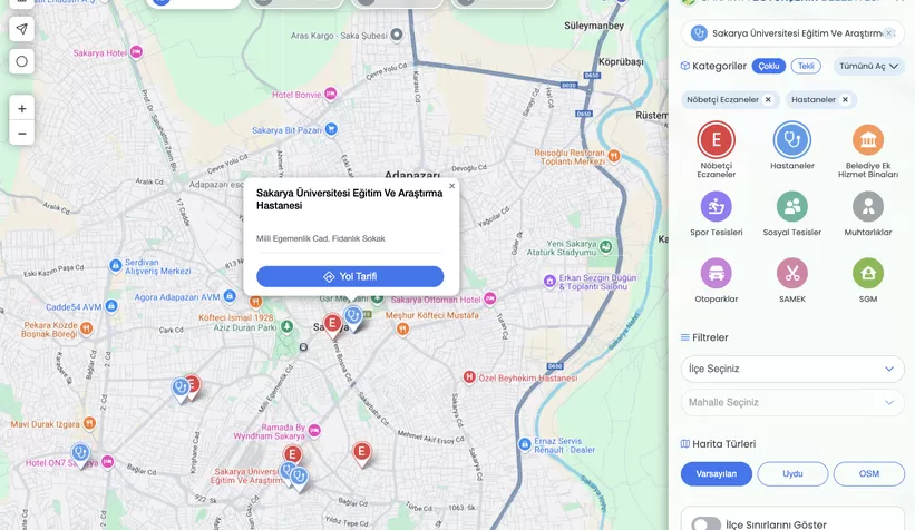 Büyükşehir size tek tıkla yol gösterecek