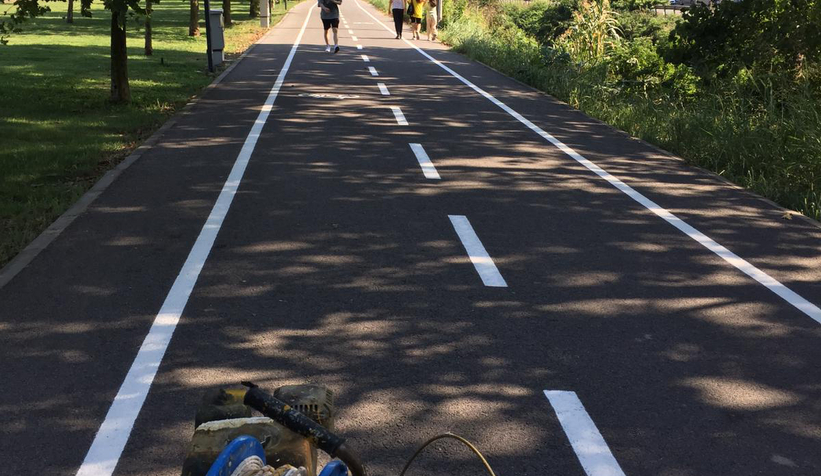 Büyükşehir’den bisiklet yollarında boyama çalışması