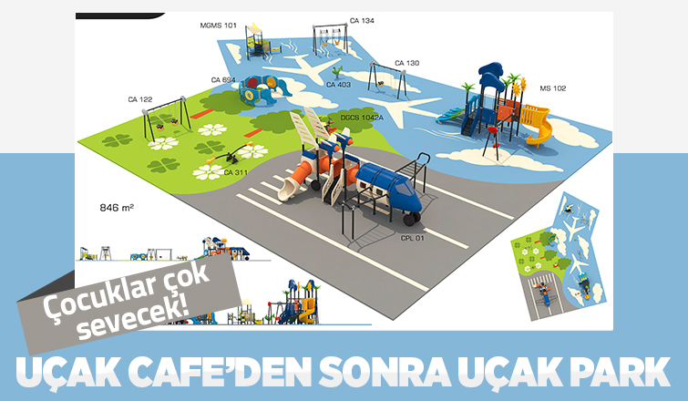 Büyükşehirden çocuklar için uçak park