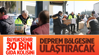 Büyükşehirden depremzedelere 30 bin goda kolisi