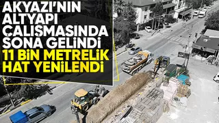 Büyükşehirin Akyazıdaki altyapı çalışmasında sona gelindi