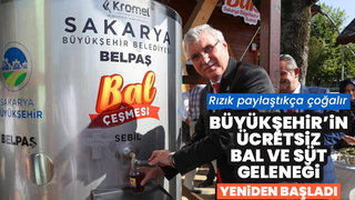 Büyükşehir’in ücretsiz bal ve süt geleneği yeniden başladı