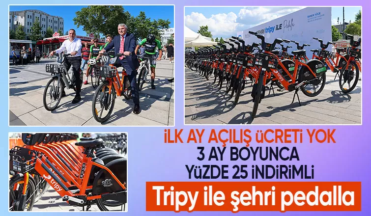 Büyükşehirin yeni elektrikli bisikletleri hizmete başladı