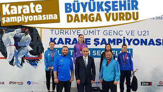 Büyükşehirli karateciler şampiyonaya damga vurdu