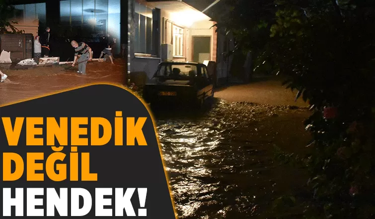 Cadde ve sokaklar göle döndü