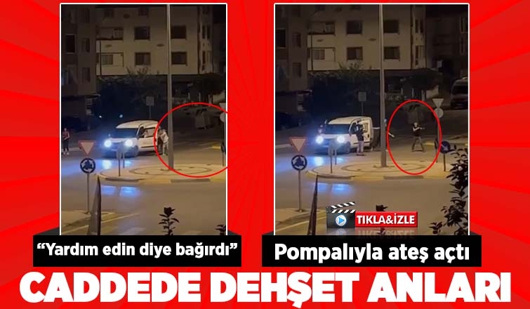 Caddede dehşet anları kamerada