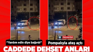 Caddede dehşet anları kamerada
