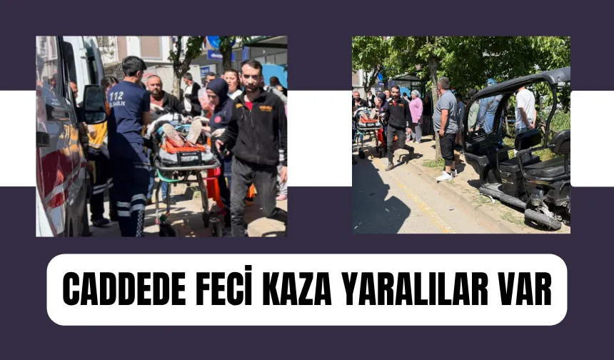 Caddede feci kaza; çok sayıda yaralı var