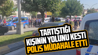Caddede gerginlik polis müdahale etti