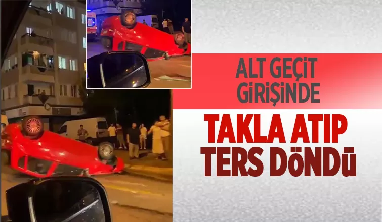 Caddede takla attı