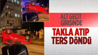 Caddede takla attı