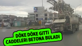 Caddelere beton döke döke gitti