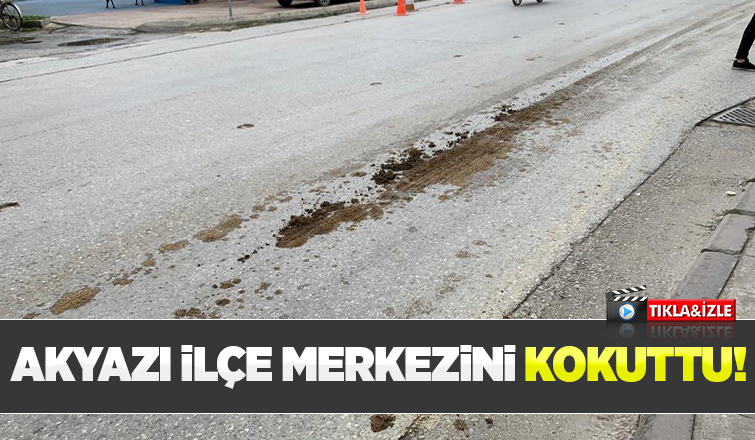 Caddeye gübre döke döke gitti, kokudan durulamadı