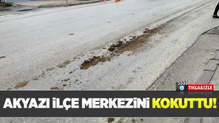 Caddeye gübre döke döke gitti, kokudan durulamadı