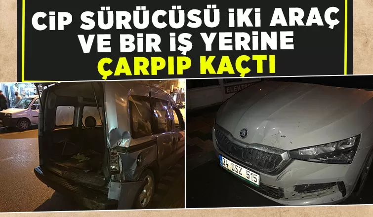 Caddeyi birbirine katıp kaçtı