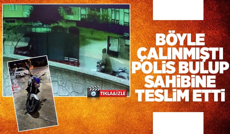 Çalınan motosikleti bulundu