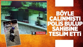 Çalınan motosikleti bulundu