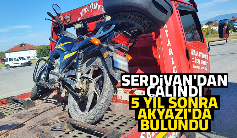 Çalıntı motosiklet 5 yıl sonra bulundu