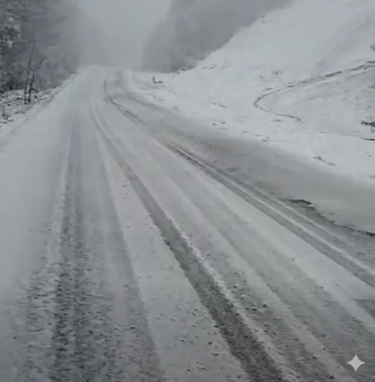 Çam Dağında kar yağışı etkili oluyor