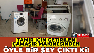  Çamaşır makinesinden çıkan şok etti