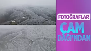 Çamdağı beyaza büründü