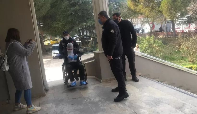 Camdan atlayarak kaçmak istemişti, adliyeye böyle getirildi