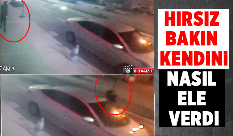 Camı açık otomobilden parayı çaldı