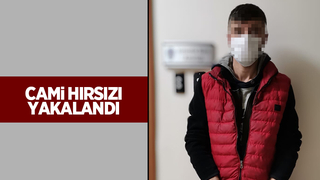 Cami hırsızı kaçamadı