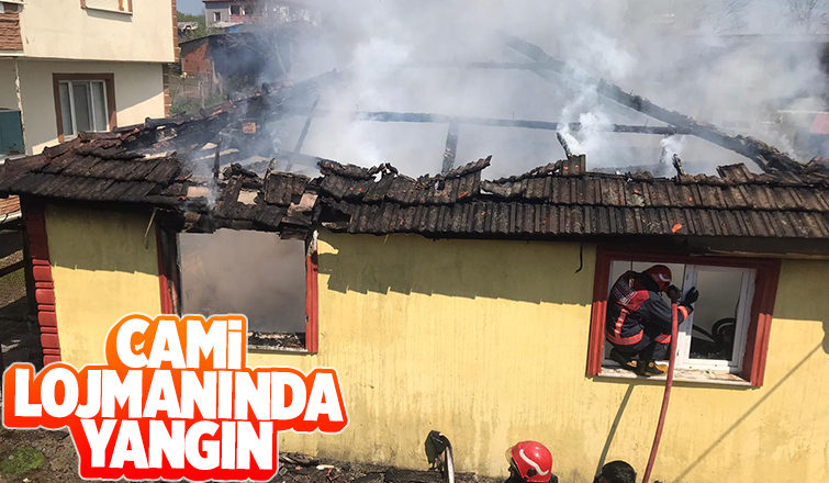 Cami lojmanında çıkan yangın itfaiye ekiplerince söndürüldü